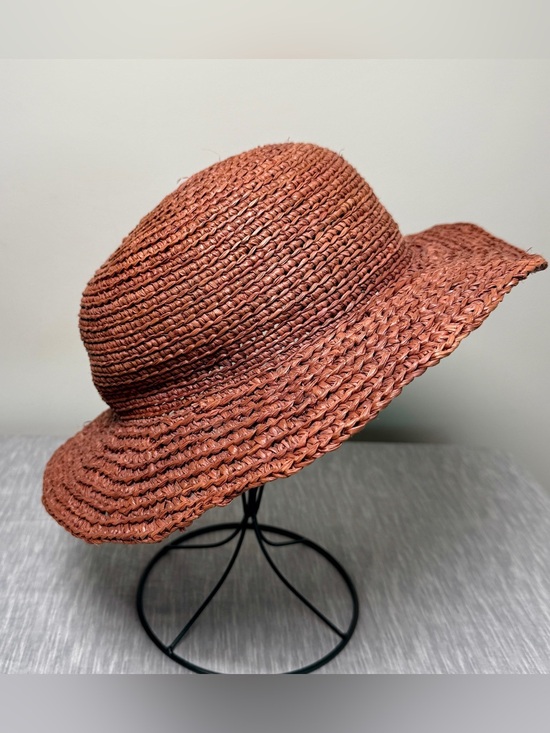 Kaminski Australia Wide Brim Raffia Sun Hat | Terracotta | Boho Beach Coastal main image 4